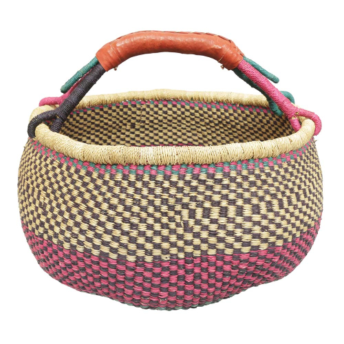 Afrikanische Korbtasche, robuste Tasche aus Steppengras (D:45)
