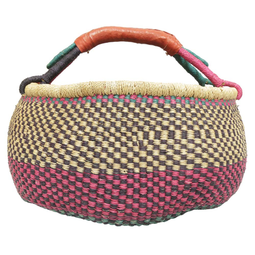 Afrikanische Korbtasche, robuste Tasche aus Steppengras (D:45)