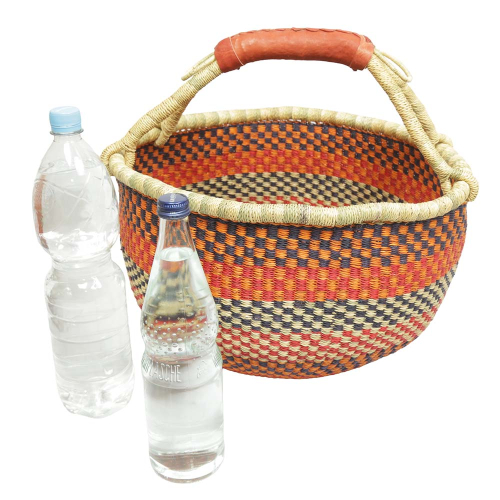 Afrikanische Korbtasche, robuste Tasche aus Steppengras (D:40)