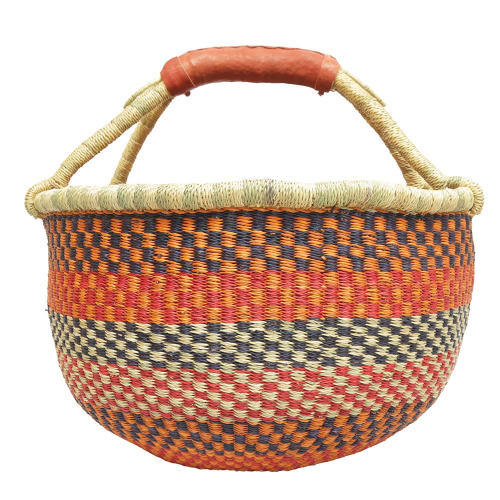 Afrikanische Korbtasche, robuste Tasche aus Steppengras (D:40)