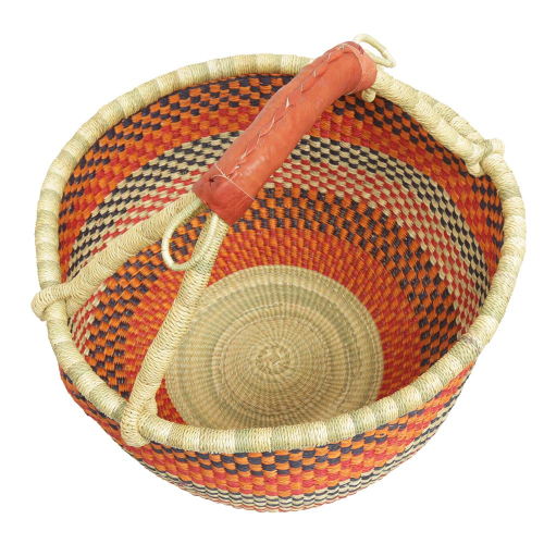 Afrikanische Korbtasche, robuste Tasche aus Steppengras (D:40)