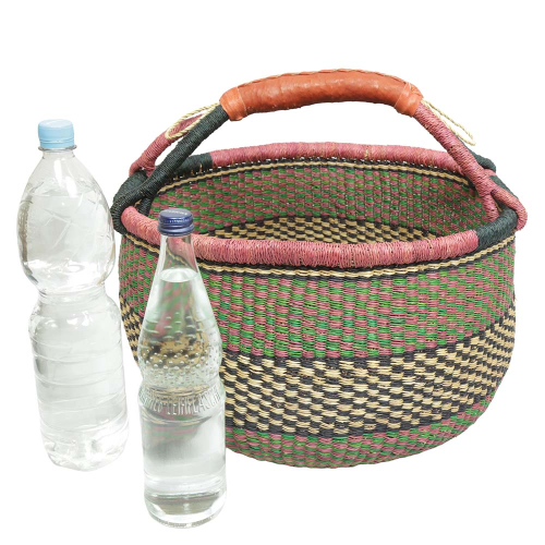 Afrikanische Korbtasche, robuste Tasche aus Steppengras (D:42)