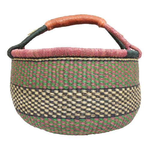 Afrikanische Korbtasche, robuste Tasche aus Steppengras (D:42)