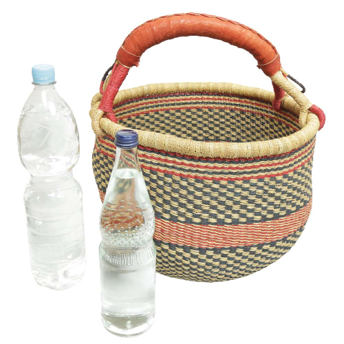 Afrikanische Korbtasche, robuste Tasche aus Steppengras (D:35)