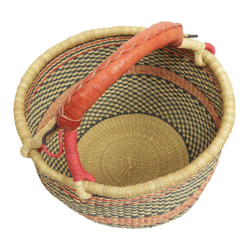 Afrikanische Korbtasche, robuste Tasche aus Steppengras (D:35)
