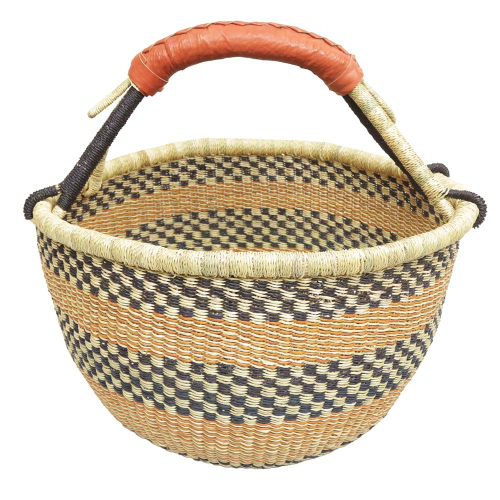 Afrikanische Korbtasche, robuste Tasche aus Steppengras (D:40)