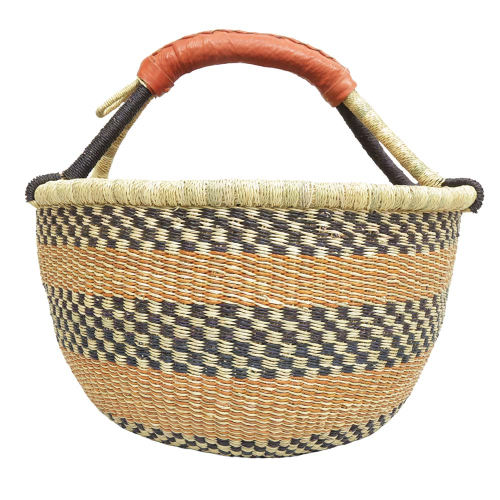 Afrikanische Korbtasche, robuste Tasche aus Steppengras (D:40)