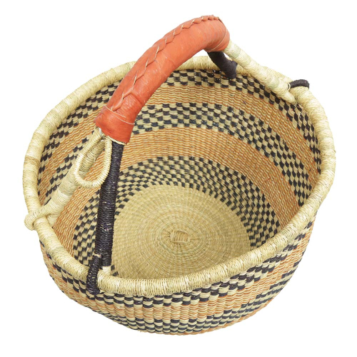 Afrikanische Korbtasche, robuste Tasche aus Steppengras (D:40)