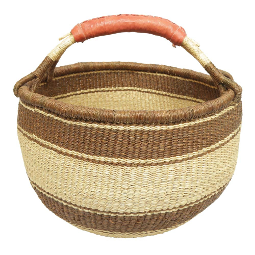 Afrikanische Korbtasche, robuste Tasche aus Steppengras (D:43)