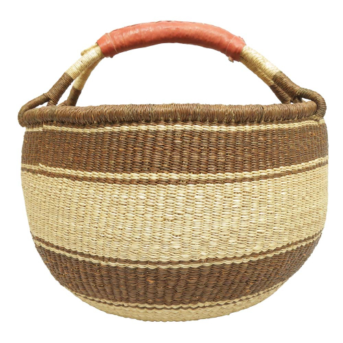 Afrikanische Korbtasche, robuste Tasche aus Steppengras (D:43)