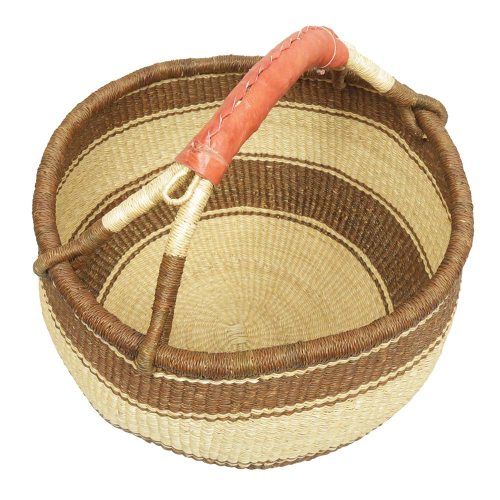 Afrikanische Korbtasche, robuste Tasche aus Steppengras (D:43)