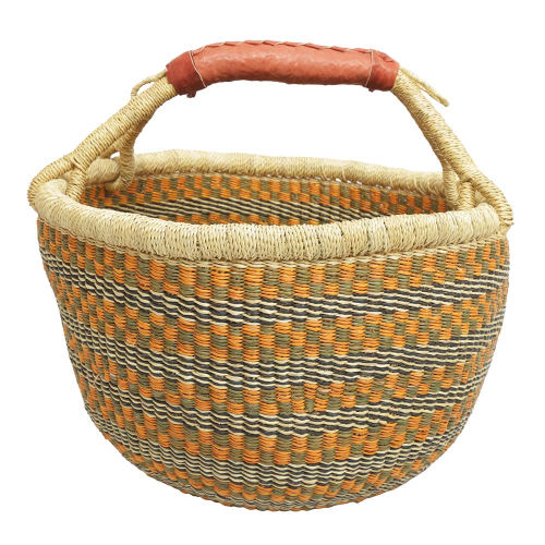 Afrikanische Korbtasche, robuste Tasche aus Steppengras (D:42)
