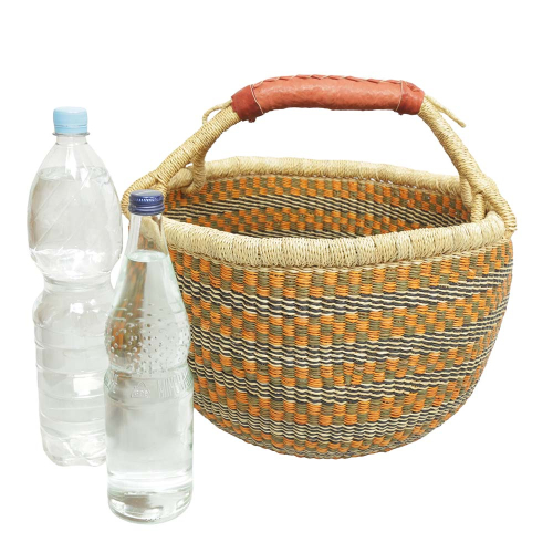 Afrikanische Korbtasche, robuste Tasche aus Steppengras (D:42)