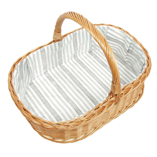 Tablett, Korbtablett aus Weide, Trage Tablett geflochten (53x37x16/33)