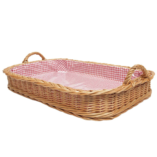 Korbtablett, Tablett aus Weide, Trage - Korb - Tablett (54x38x8/13)