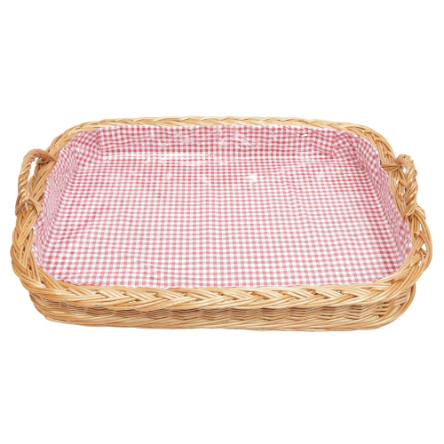 Korbtablett, Tablett aus Weide, Trage - Korb - Tablett (54x38x8/13)