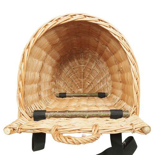 Tragekorb, Kiepe, Rucksackkorb aus gesottener Weide (40x37x45/57)