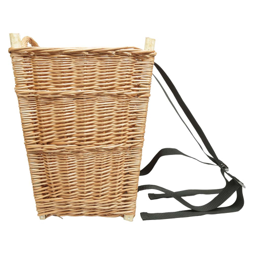 Tragekorb, Kiepe, Rucksackkorb aus gesottener Weide (38x34x43/48)