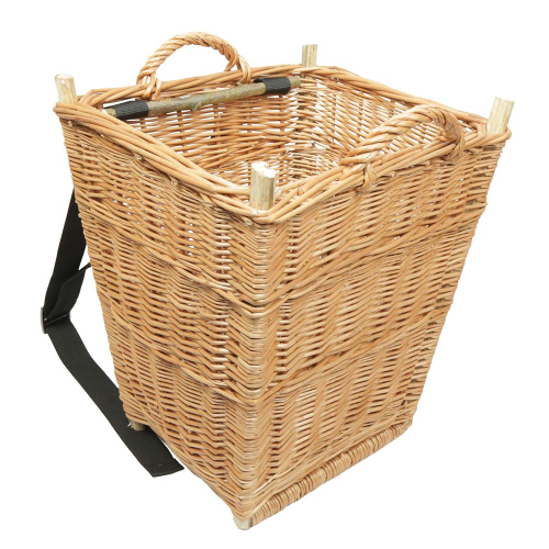 Tragekorb, Kiepe, Rucksackkorb aus gesottener Weide (38x34x43/48)