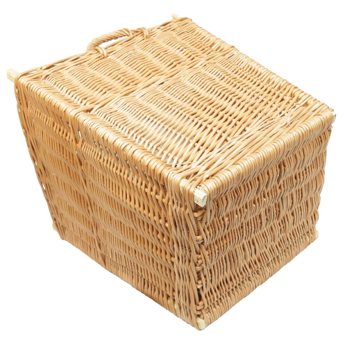 Tragekorb, Kiepe, Rucksackkorb aus gesottener Weide (45x43x46/51)