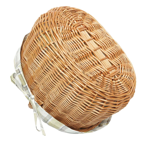Einkaufskorb Handkorb Weide Korb gefüttert (42x33x23/39)