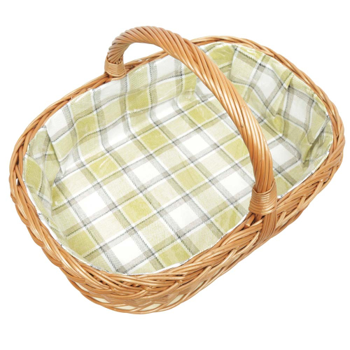 Tablett, Korbtablett aus Weide, Trage Tablett geflochten (54x40x17/33)