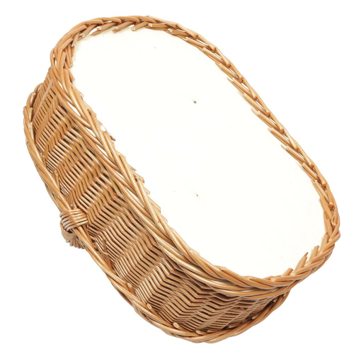 Tablett, Korbtablett aus Weide, Trage Tablett geflochten (54x40x17/33)
