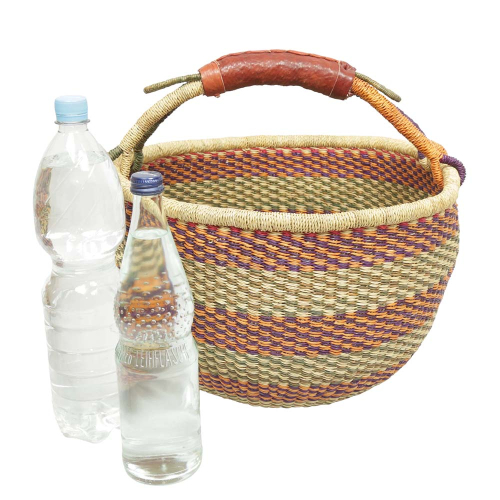 Afrikanische Korbtasche, robuste Tasche aus Steppengras (D:40)
