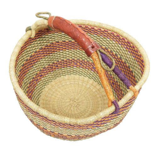 Afrikanische Korbtasche, robuste Tasche aus Steppengras (D:40)