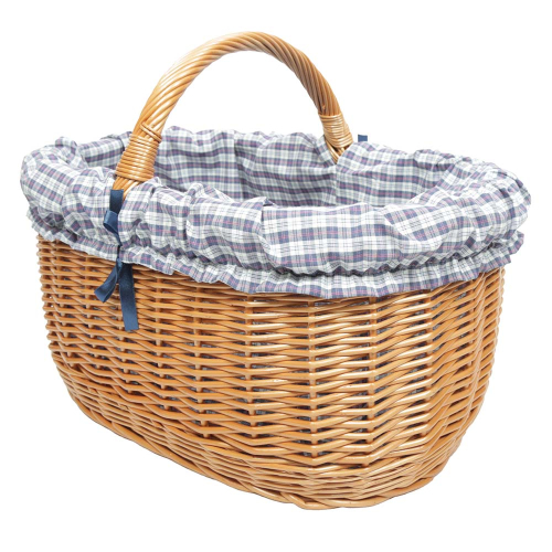 Einkaufskorb Handkorb Weide Korb gefüttert (52x35x25/37)