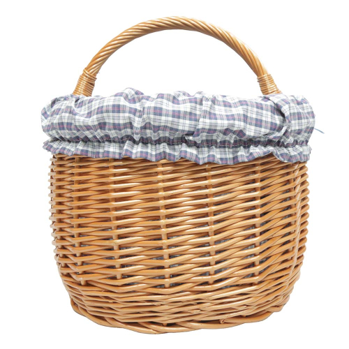 Einkaufskorb Handkorb Weide Korb gefüttert (52x35x25/37)