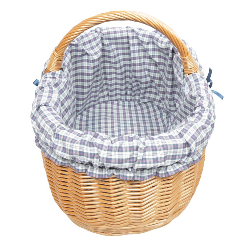 Einkaufskorb Handkorb Weide Korb gefüttert (52x35x25/37)