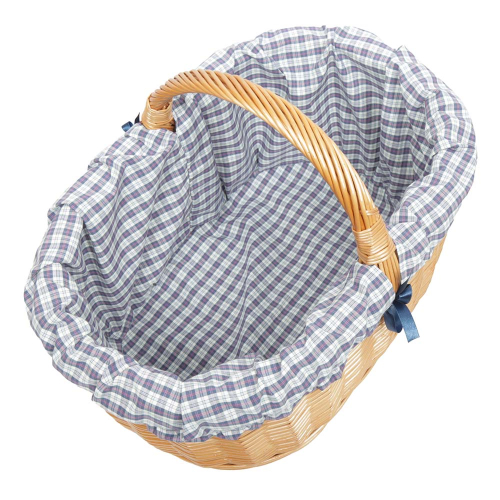 Einkaufskorb Handkorb Weide Korb gefüttert (52x35x25/37)