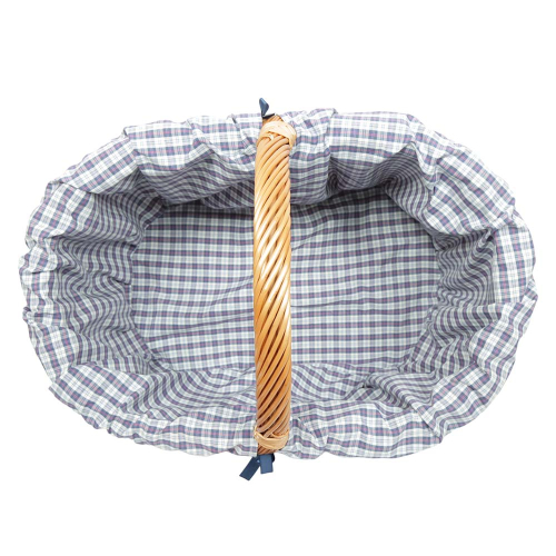 Einkaufskorb Handkorb Weide Korb gefüttert (52x35x25/37)