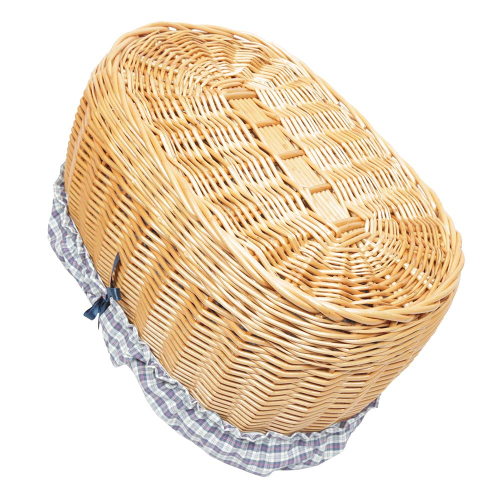 Einkaufskorb Handkorb Weide Korb gefüttert (52x35x25/37)