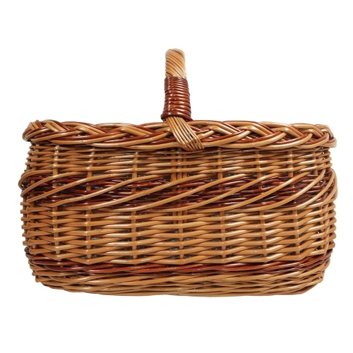 Einkaufskorb Handkorb Weide Korb gefüttert (51x35x25/38)