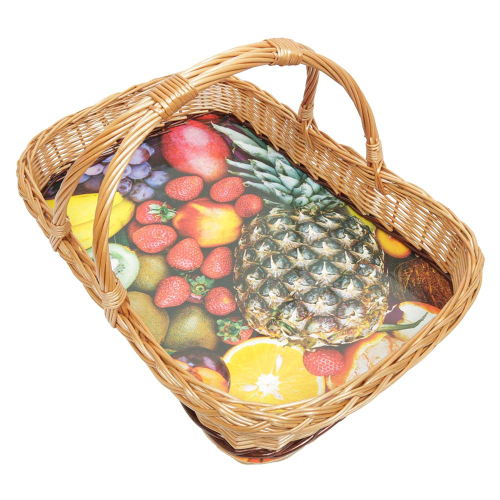 Tablett aus Weide, Trage - Korb - Tablett (50x35x10/25)