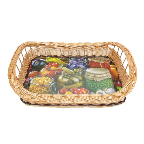 Tablett aus Weide, Trage - Korb - Tablett (52x38x14)