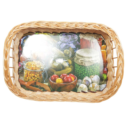 Tablett aus Weide, Trage - Korb - Tablett (52x38x14)