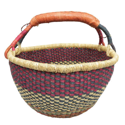 Afrikanische Korbtasche, robuste Tasche aus Steppengras (D:40)