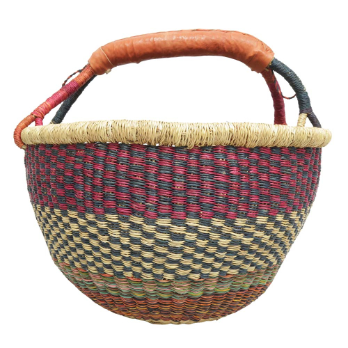 Afrikanische Korbtasche, robuste Tasche aus Steppengras (D:40)