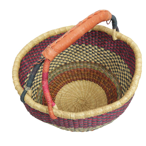Afrikanische Korbtasche, robuste Tasche aus Steppengras (D:40)