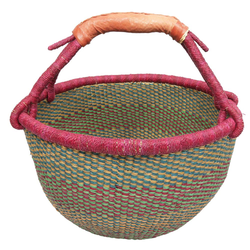 Afrikanische Korbtasche, robuste Tasche aus Steppengras (D:45)
