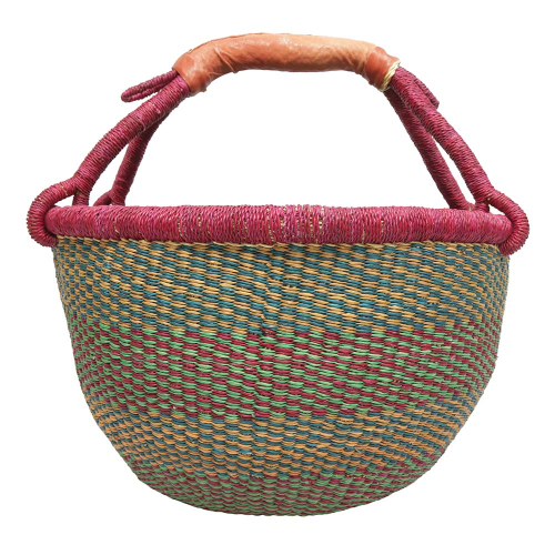 Afrikanische Korbtasche, robuste Tasche aus Steppengras (D:45)