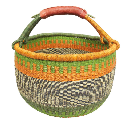 Afrikanische Korbtasche, robuste Tasche aus Steppengras (D:43)
