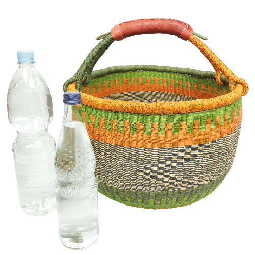 Afrikanische Korbtasche, robuste Tasche aus Steppengras (D:43)