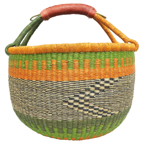 Afrikanische Korbtasche, robuste Tasche aus Steppengras (D:43)