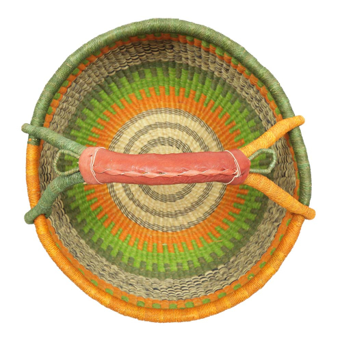 Afrikanische Korbtasche, robuste Tasche aus Steppengras (D:43)
