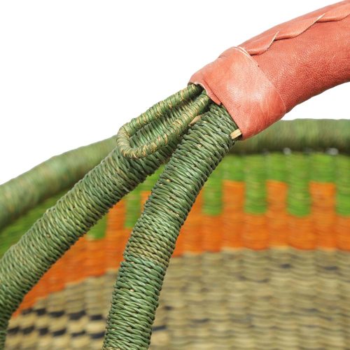 Afrikanische Korbtasche, robuste Tasche aus Steppengras (D:43)