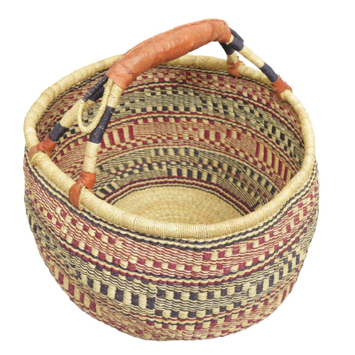 Afrikanische Korbtasche, robuste Tasche aus Steppengras (D:43)